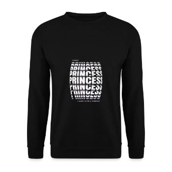 Forget Princess I Want To Be A Scientist Girl - Unisex Pullover - Schwarz - Vorne - Alina (178cm) & Michal (187cm)