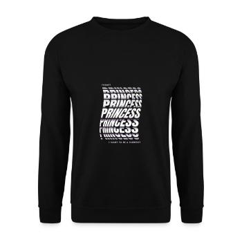 Forget Princess I Want To Be A Scientist Girl - Unisex Pullover - Schwarz - Vorne - Alina (178cm) & Michal (187cm)