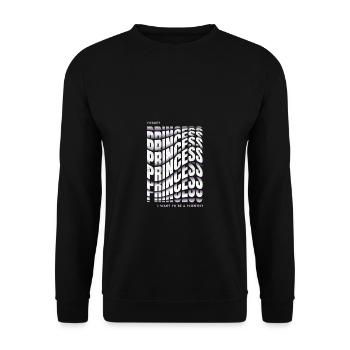 Forget Princess I Want To Be A Scientist Girl - Unisex Pullover - Schwarz - Vorne - Alina (178cm) & Michal (187cm)