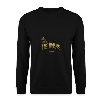 Wrestling I'd Rather Be Throwing People Wrestler - Unisex Pullover - Schwarz - Vorne - Alina (178cm) & Michal (187cm)