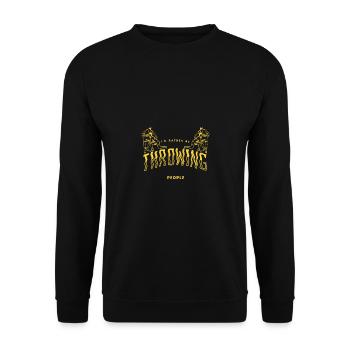 Wrestling I'd Rather Be Throwing People Wrestler - Unisex Pullover - Schwarz - Vorne - Alina (178cm) & Michal (187cm)