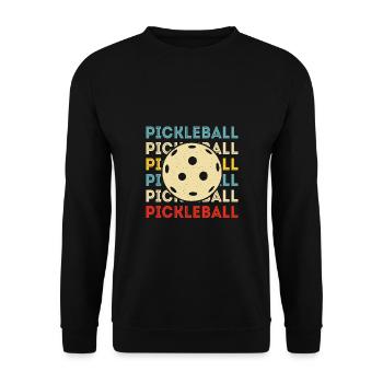 Pickleball vintage rétro Pickleball Do You Pickle - Sweat-shirt Unisexe - noir - Devant - Alina (178cm) & Michal (187cm)