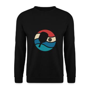 Vintage Pickleball Sports Paddle Lover Sunset - Sweat-shirt Unisexe - noir - Devant - Alina (178cm) & Michal (187cm)