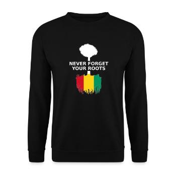 Guinea Wurzeln Geboren in - Unisex Pullover - Schwarz - Vorne - Alina (178cm) & Michal (187cm)