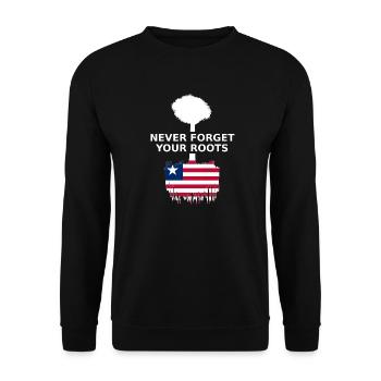 Liberia Never Forget Your Roots - Unisex Sweatshirt - black - Front - Alina (178cm) & Michal (187cm)