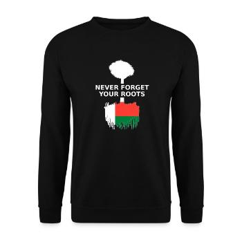 Madagaskar Never Forget Your Roots - Unisex Pullover - Schwarz - Vorne - Alina (178cm) & Michal (187cm)