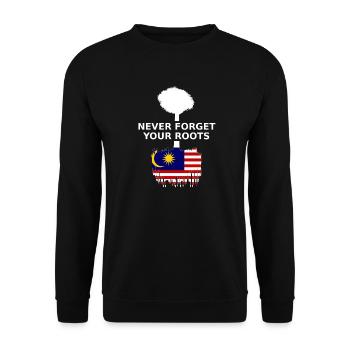 La Malaisie n’oublie jamais vos racines malaisiennes - Sweat-shirt Unisexe - noir - Devant - Alina (178cm) & Michal (187cm)