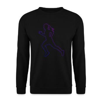 Jogging Running Running Jogging Femmes Hommes - Sweat-shirt Unisexe - noir - Devant - Alina (178cm) & Michal (187cm)