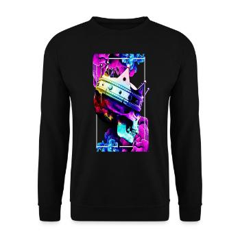 Schädel - Unisex Pullover - Schwarz - Vorne - Alina (178cm) & Michal (187cm)