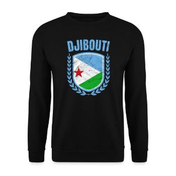 Dschibuti - Unisex Pullover - Schwarz - Vorne - Alina (178cm) & Michal (187cm)