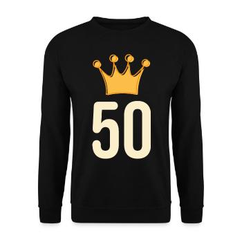50th anniversary Krone - Unisex Sweatshirt - black - Front - Alina (178cm) & Michal (187cm)