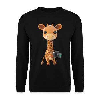 Photographier Safari Girafe - Sweat-shirt Unisexe - noir - Devant - Alina (178cm) & Michal (187cm)