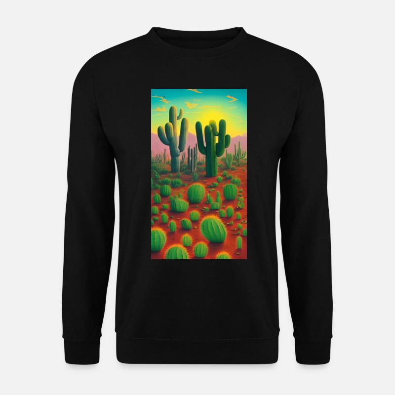 Retro Cactus - Unisex Sweatshirt - black