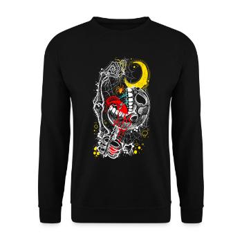 Gothic - Unisex Pullover - Schwarz - Vorne - Alina (178cm) & Michal (187cm)