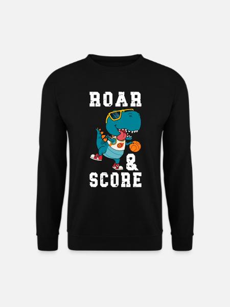 Basketball Dino T-Rex Spieler Sport Comic Cartoon - Unisex Pullover - Schwarz