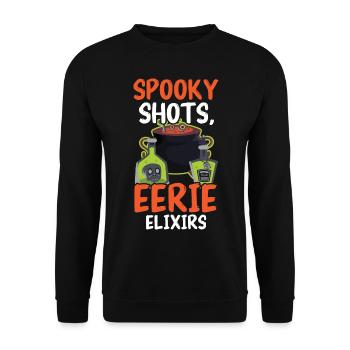 Spooky Shots Scary Elixirs Bartender Hallow - Unisex Sweatshirt - black - Front - Alina (178cm) & Michal (187cm)