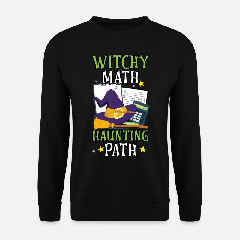 Hexenmathe Spukpfad Buchhalter Halloween - Unisex Pullover - Schwarz