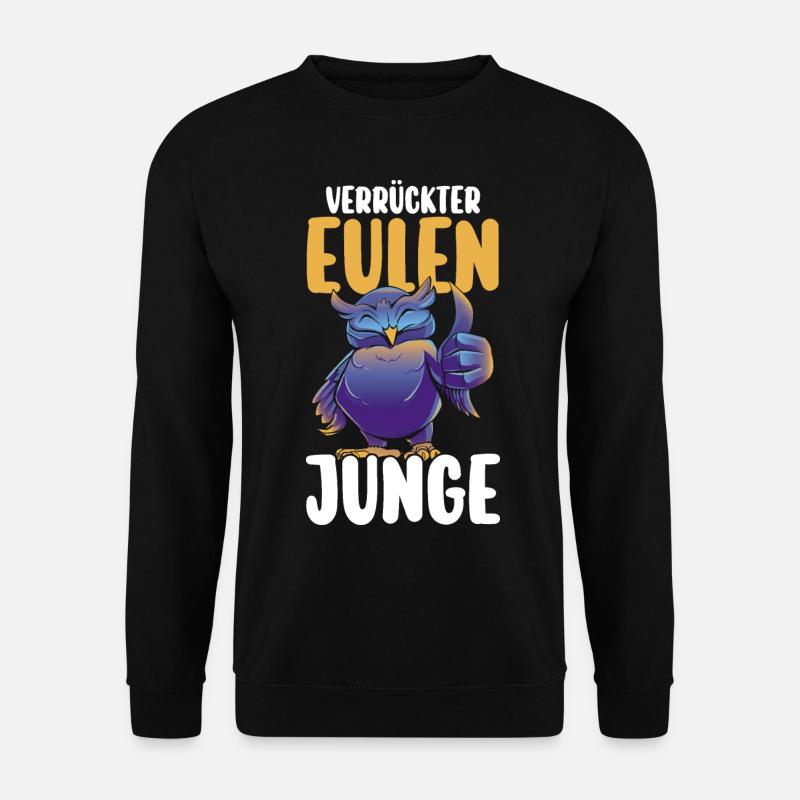 Eulen - Unisex Pullover - Schwarz