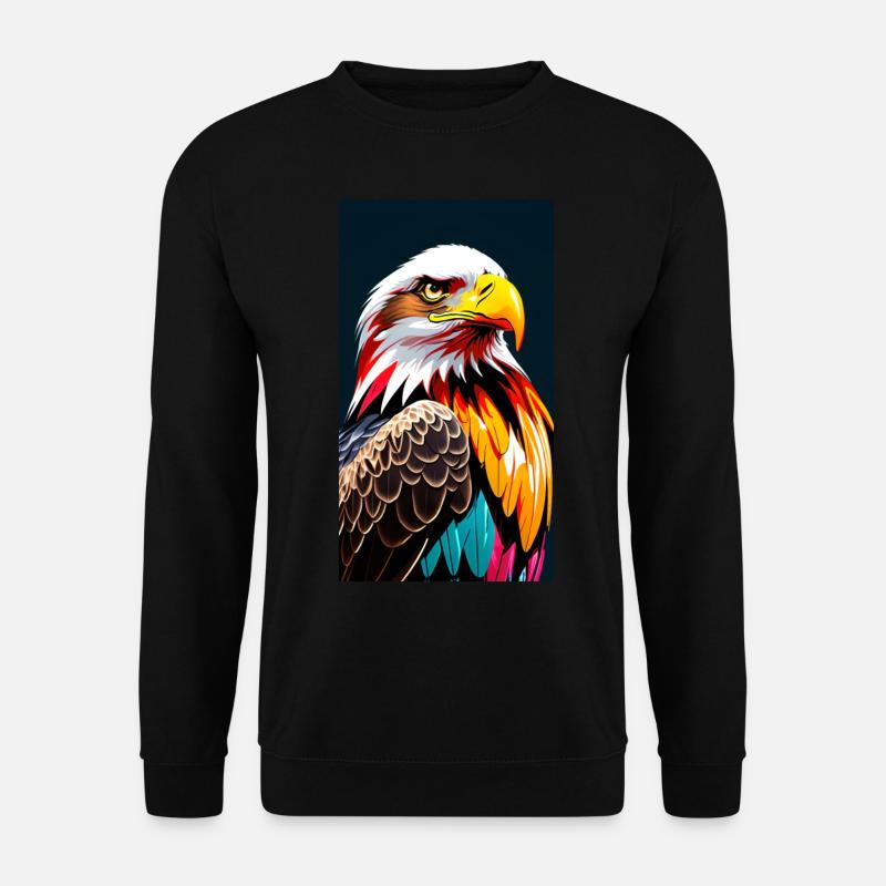Eagle Side - Unisex Pullover - Schwarz