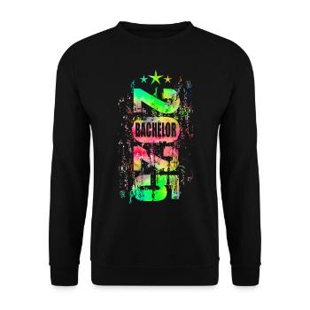 Bachelor 2025 bunt - Unisex Pullover - Schwarz - Vorne - Alina (178cm) & Michal (187cm)