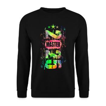 Master 2025 bunt - Unisex Pullover - Schwarz - Vorne - Alina (178cm) & Michal (187cm)