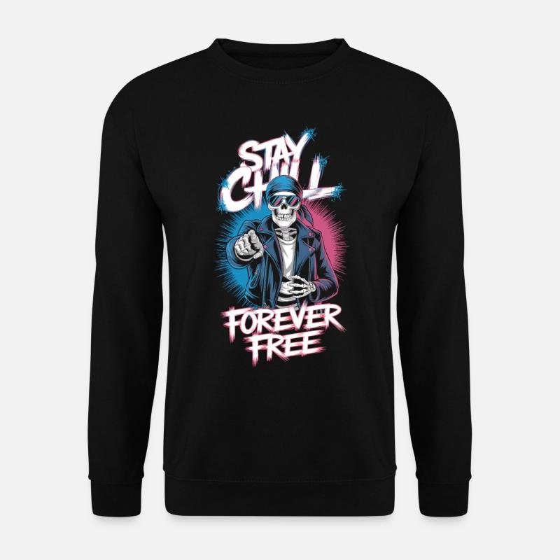 Bleib locker, sei frei - Unisex Pullover - Schwarz