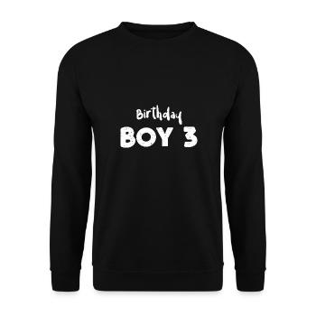 Anniversaire garçon 3 - 3ème anniversaire - Sweat-shirt Unisexe - noir - Devant - Alina (178cm) & Michal (187cm)