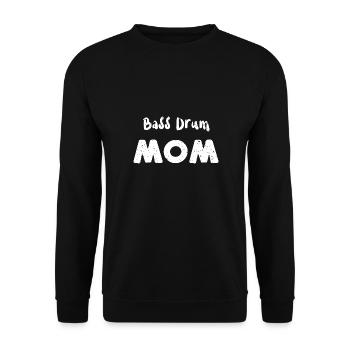 Bass Drum Mom - Drums - Unisex Pullover - Schwarz - Vorne - Alina (178cm) & Michal (187cm)