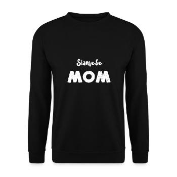Siamese Mom - Cats - Unisex Sweatshirt - black - Front - Alina (178cm) & Michal (187cm)