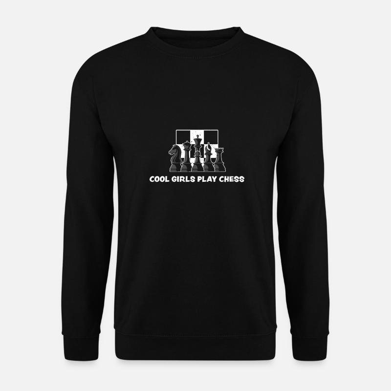 Les filles cool jouent aux échecs - Échecs - Sweat-shirt Unisexe - noir