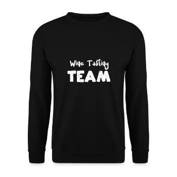 Wine Tasting Team - Wine - Unisex Pullover - Schwarz - Vorne - Alina (178cm) & Michal (187cm)