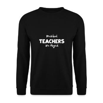Les enseignants du préscolaire sont magiques - Sweat-shirt Unisexe - noir - Devant - Alina (178cm) & Michal (187cm)