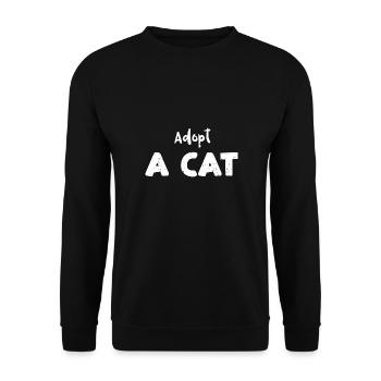 Adopt A Cat - Cats - Unisex Pullover - Schwarz - Vorne - Alina (178cm) & Michal (187cm)