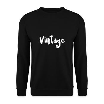Vintage - Roller Skating - Unisex Pullover - Schwarz - Vorne - Alina (178cm) & Michal (187cm)