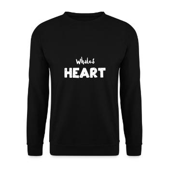 Whales Heart - Fishing - Unisex Sweatshirt - black - Front - Alina (178cm) & Michal (187cm)