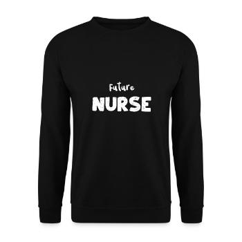 Future infirmière - Infirmière - Sweat-shirt Unisexe - noir - Devant - Alina (178cm) & Michal (187cm)