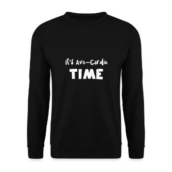 It's Avo-Cardio Time - Avocado - Unisex Sweatshirt - black - Front - Alina (178cm) & Michal (187cm)