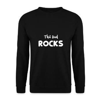 Ce papa rocks - Papa - Sweat-shirt Unisexe - noir - Devant - Alina (178cm) & Michal (187cm)