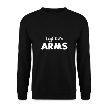 Legs Core Arms - Workout - Unisex Pullover - Schwarz - Vorne - Alina (178cm) & Michal (187cm)