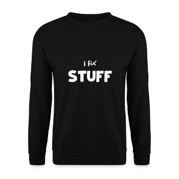 I Fix Stuff - Mechanic - Unisex Pullover - Schwarz - Vorne - Alina (178cm) & Michal (187cm)