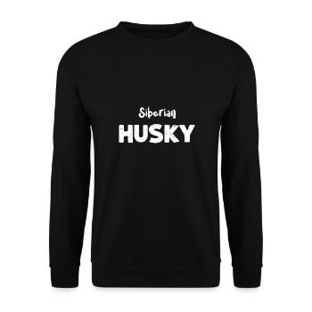 Siberian Husky - Dogs - Unisex Sweatshirt - black - Front - Alina (178cm) & Michal (187cm)