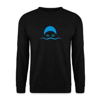 swim - Unisex Sweatshirt - black - Front - Alina (178cm) & Michal (187cm)