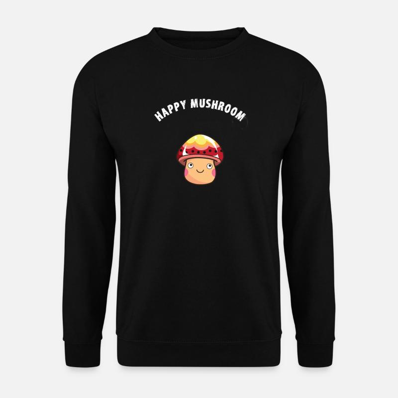 Happy Mushroom Comic happy game - Unisex Sweatshirt - black