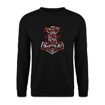 proudly honor loyalty honesty T-Shirt Hoodie Motiv - Unisex Sweatshirt - black - Front - Alina (178cm) & Michal (187cm)