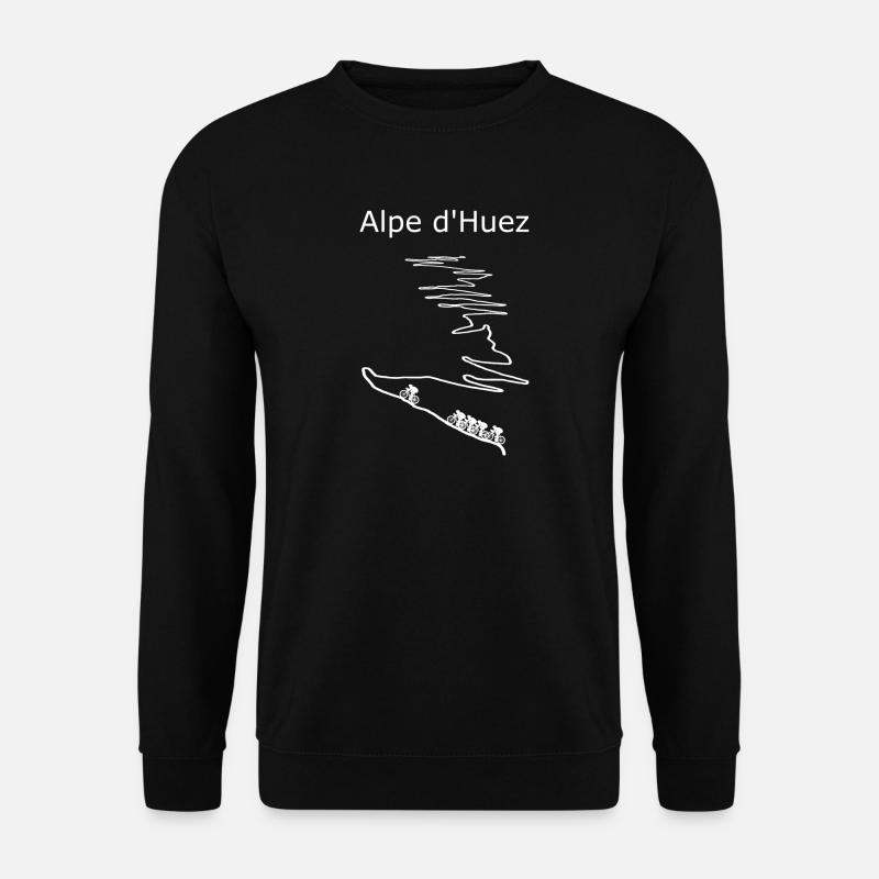 Alpe d'Huez Wandermotiv mit Bergpanorama - Unisex Pullover - Schwarz