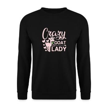 Dame chèvre folle - Sweat-shirt Unisexe - noir - Devant - Alina (178cm) & Michal (187cm)