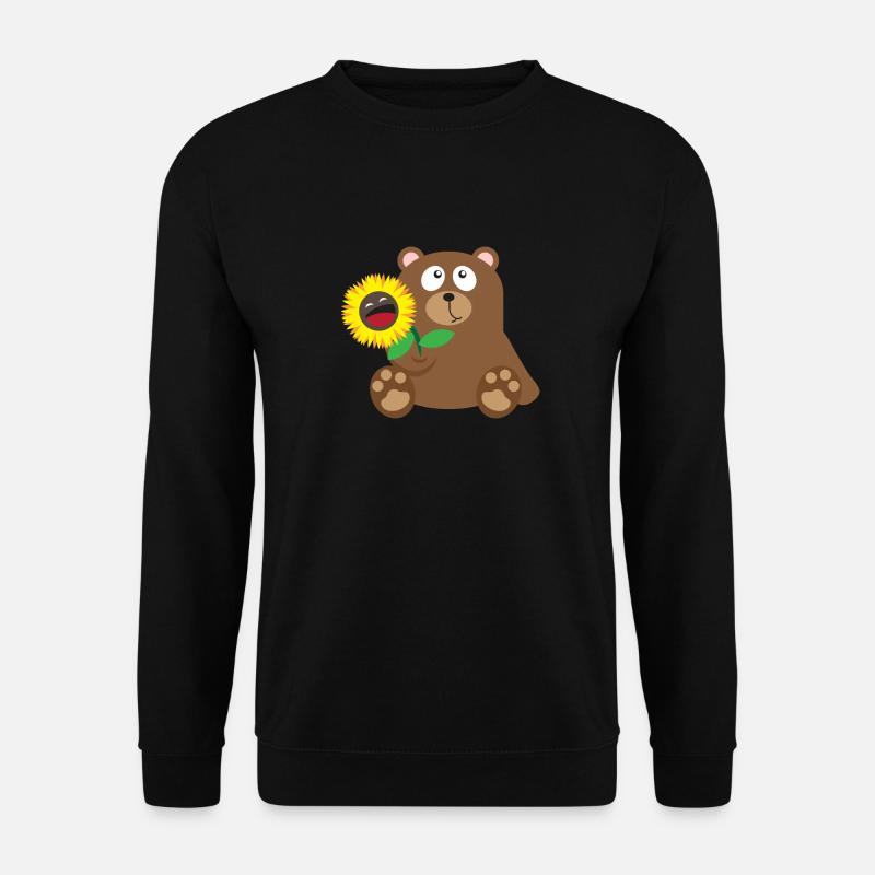 33 bear sunflower - Unisex Pullover - Schwarz