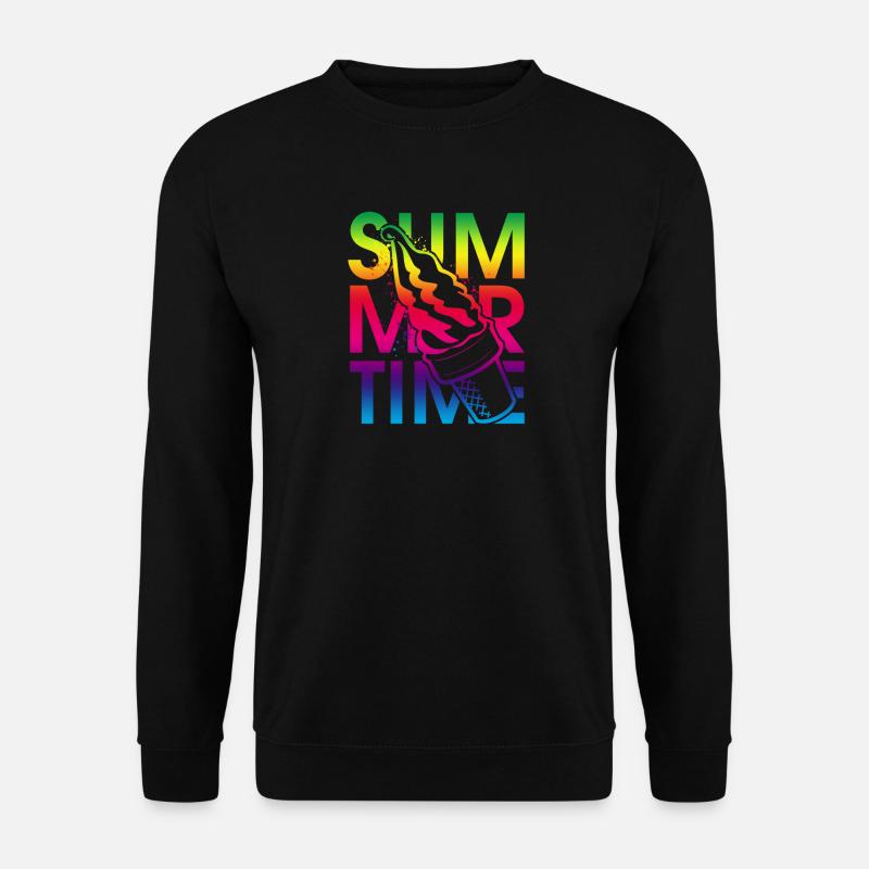 Sommerzeit Eis - Unisex Pullover - Schwarz