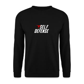 Conception de motif d’autodéfense - Sweat-shirt Unisexe - noir - Devant - Alina (178cm) & Michal (187cm)