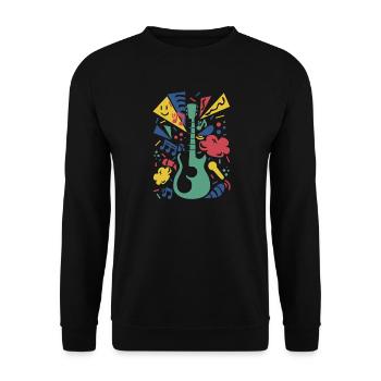Symphonie de guitare colorée - Sweat-shirt Unisexe - noir - Devant - Alina (178cm) & Michal (187cm)